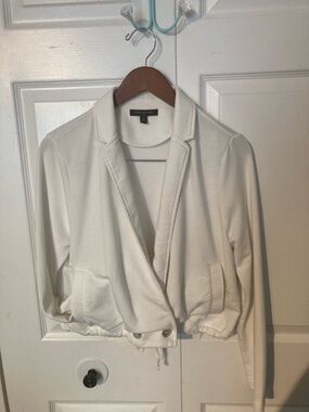 Banana Republic Cream Cropped Blazer Jacket